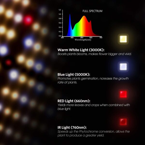 Spectrum ratio of SF1000 LED