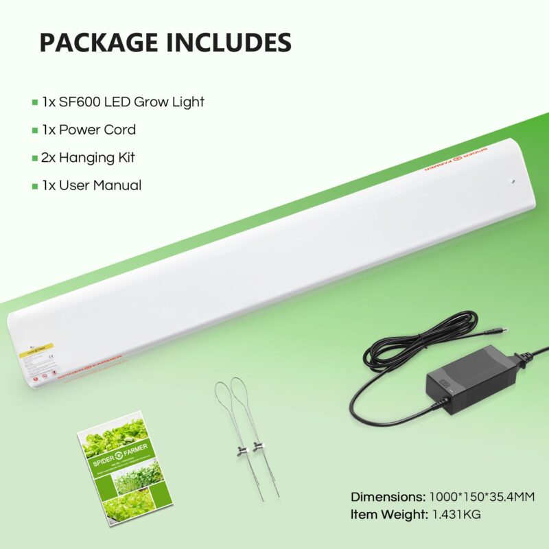 Packing list&size of sf600 led