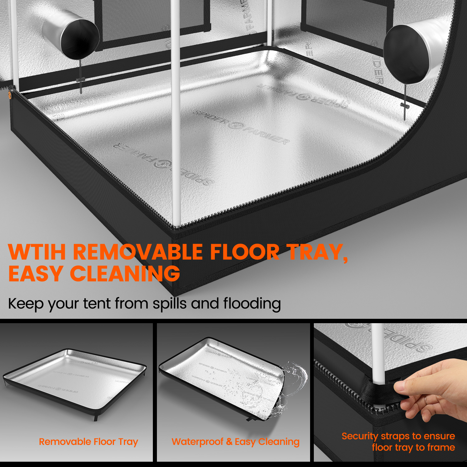 Waterproof & Removable Floor Tray