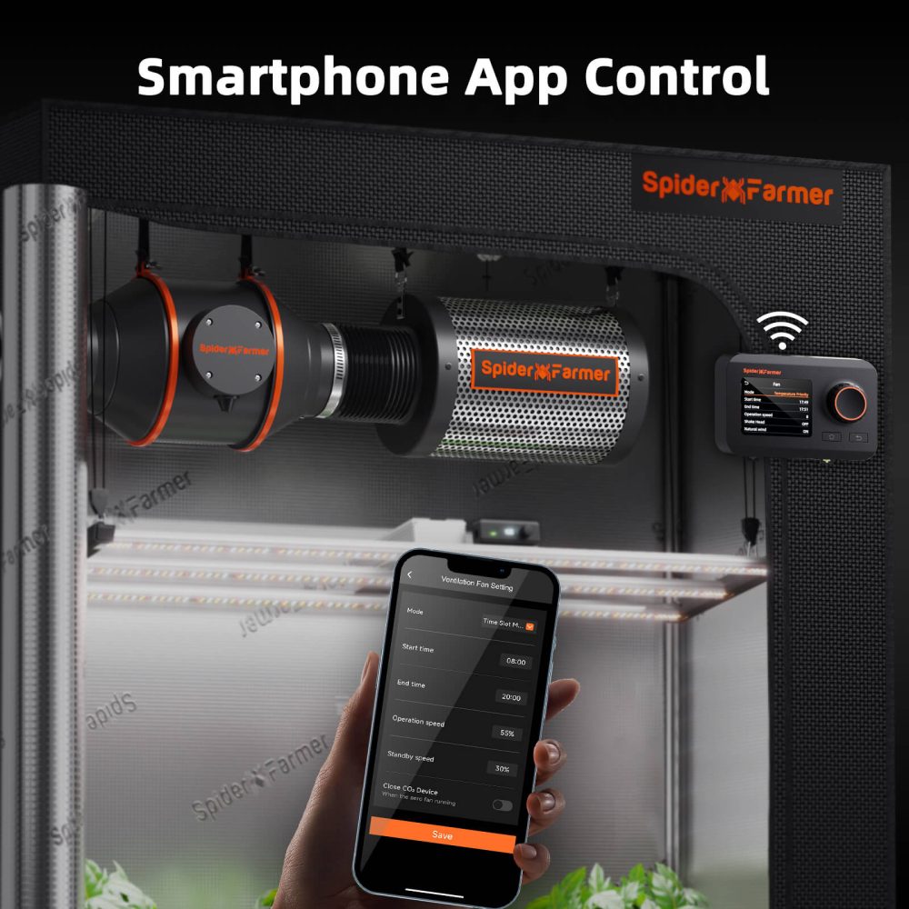 Smartphone APP Control-Inline Fan