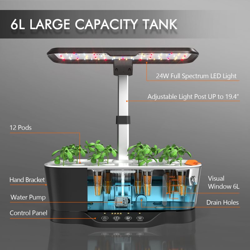 Hydroponics-Growing-System-6L Large Capacity Tank