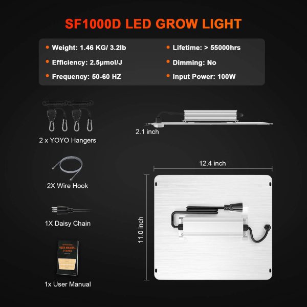SF1000D led grow light package