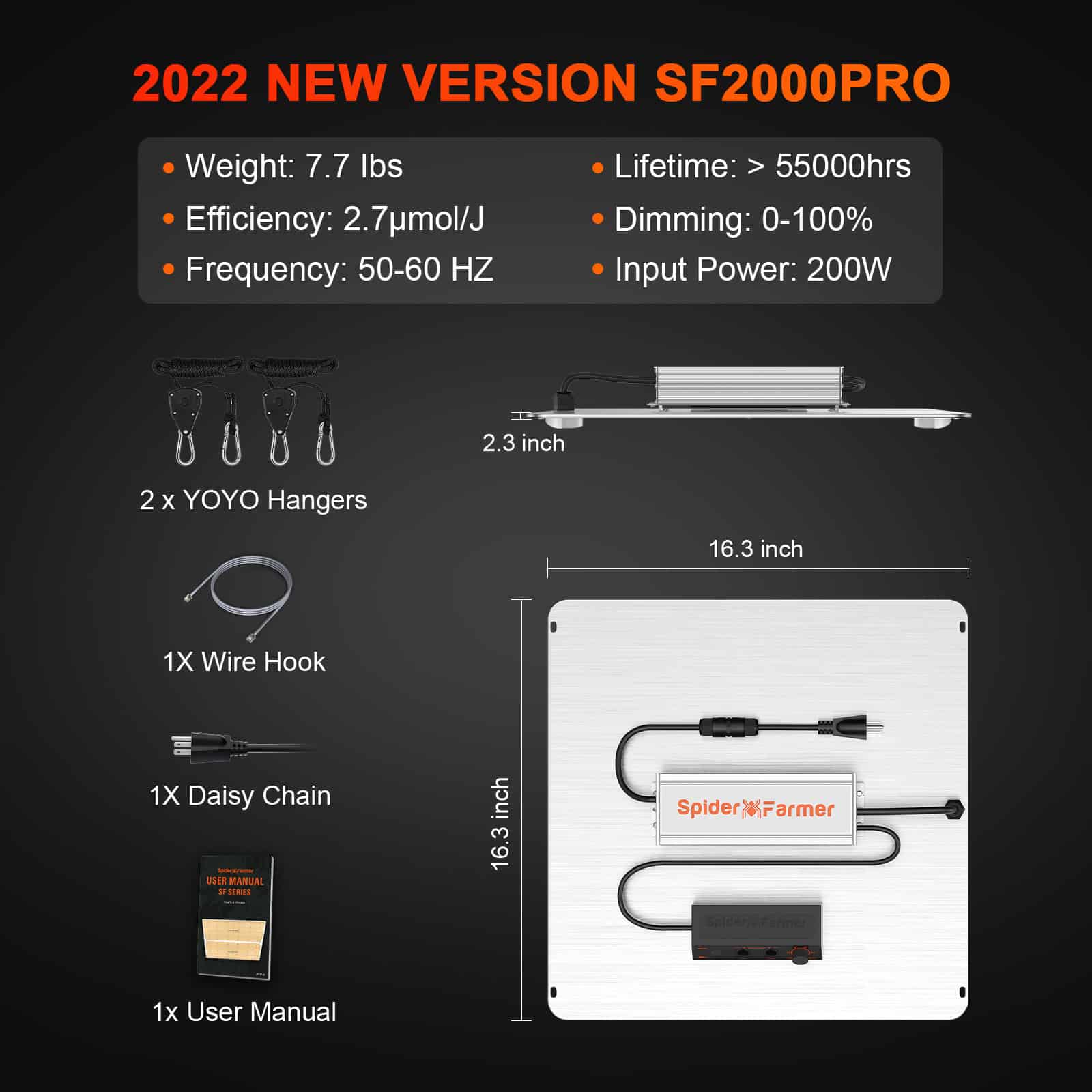 Spider farmer 200w deals led