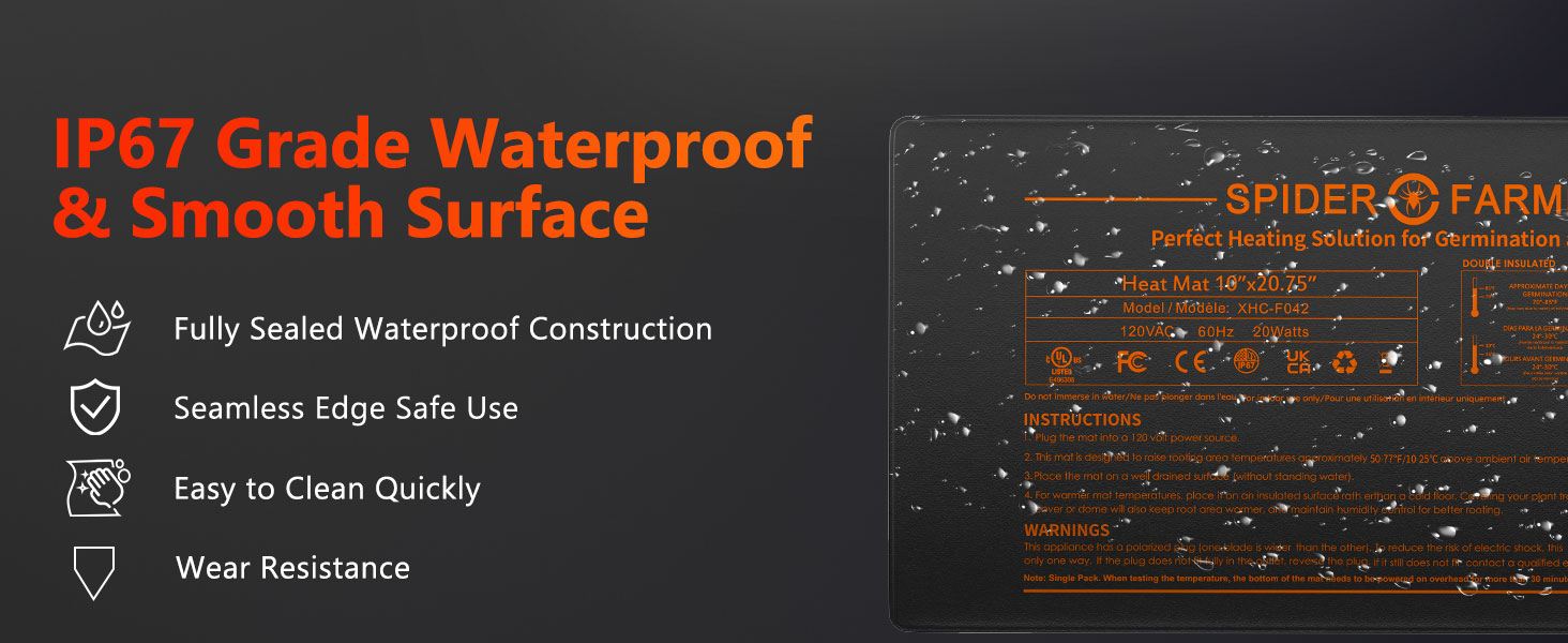 Waterproof of the heating mat